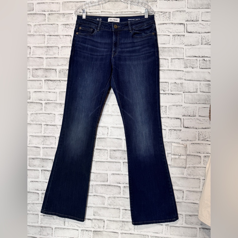 DL1961 Dark Wash Flared Wide Leg Jeans